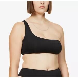 New ~ Good American ~ Scuba Hot Shoulder Bikini Top Size Large / 3